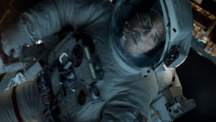 In Gravity(2013), As Kowalski Flies Very Close To The Camera, Astronauts Holding A Movie Camera And Boom Mic Appear To Be Reflected In His Helmet Visor. This Is An In-Joke By Alfonso Cuarón. The "Reflections" Were Added With Cgi To Make It Look Like The Scene Was Actually Filmed In Space