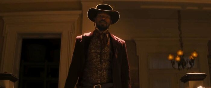 In Django Unchained (2012) Final Scene, When Django Realizes That Steven The Butler Was Faking His Limp To Avoid Labour, The First Thing Django Does Is Make Him Taste The Real Pain Of Limping