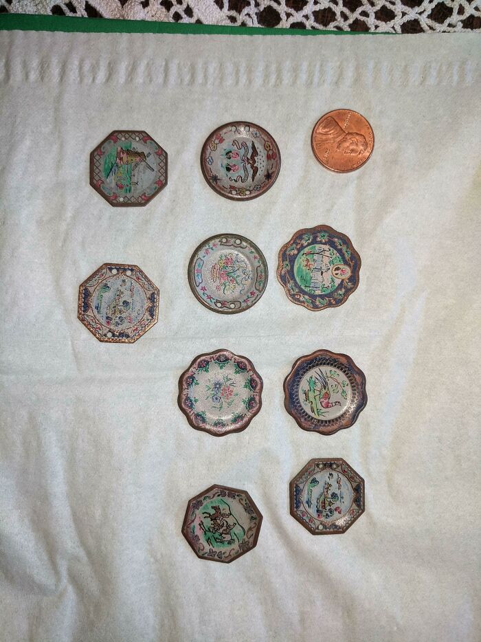 Found In A Bag Together While Digging A Pool In Massachusetts. Penny For Scale