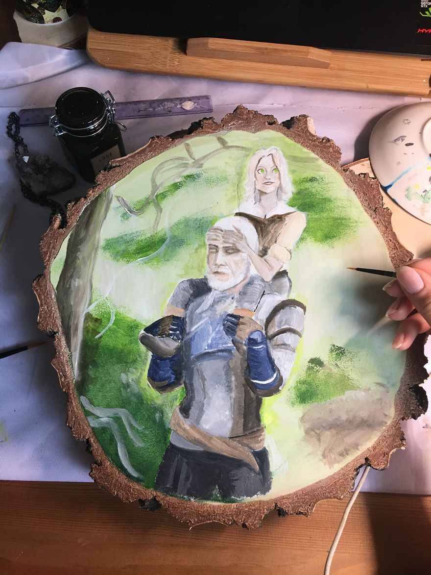 Geralt And Ciri In Brokilon