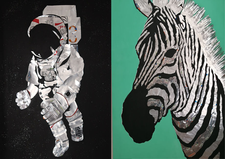 Scottish Artist Making Work From Aluminium Drink Cans Scottish Artist Making Work From Aluminium Drink Cans