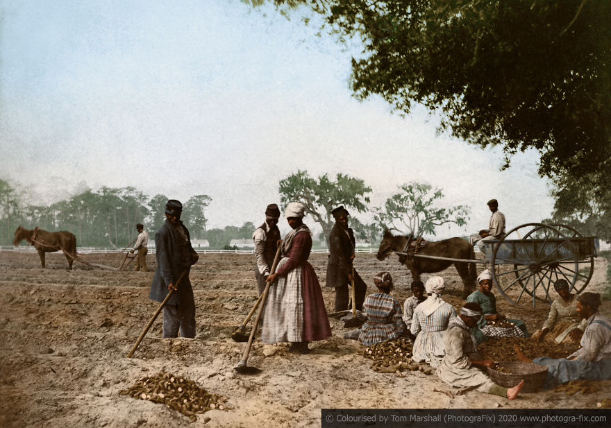 I Colourised 10 Photos From Over 160 Years Ago To Show The Horrors Of Life For Those Living Under Slavery