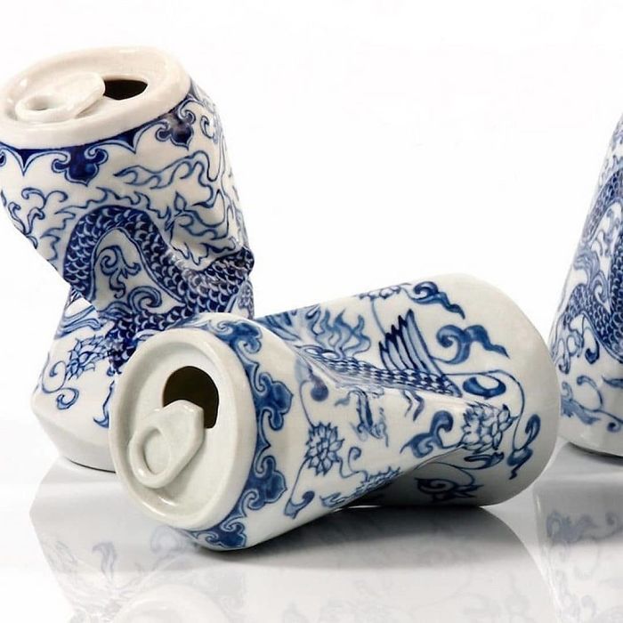 Smashed Cans Porcelain Sculptures By Lei Xue