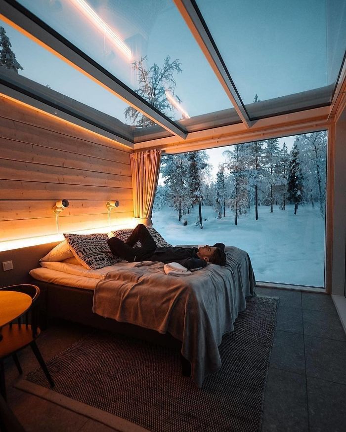 Rancho para ver la aurora en Laponia, Finlandia