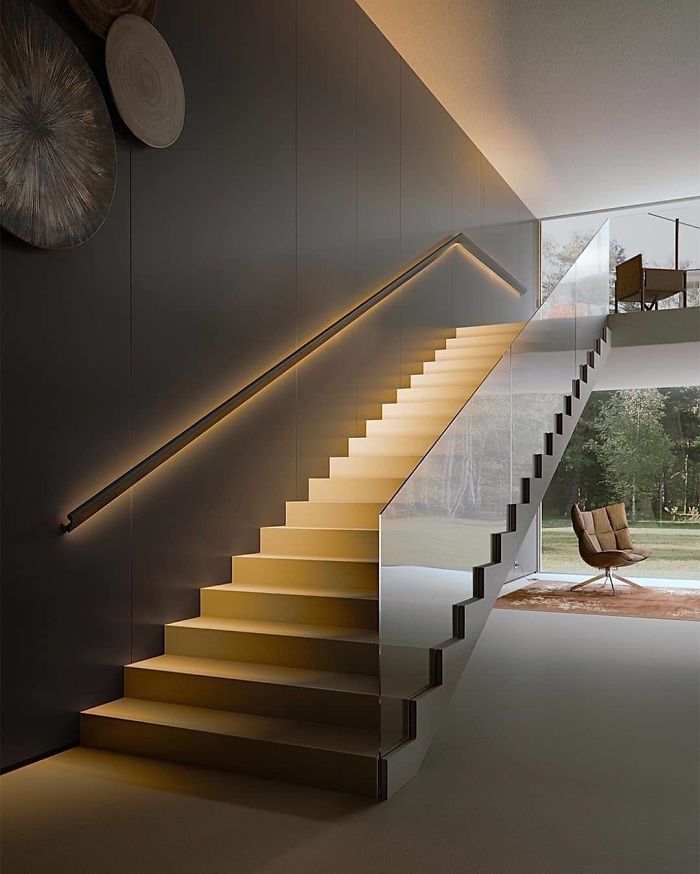 Illuminated Handrail & Staircase Design By Michele Marcon⁣