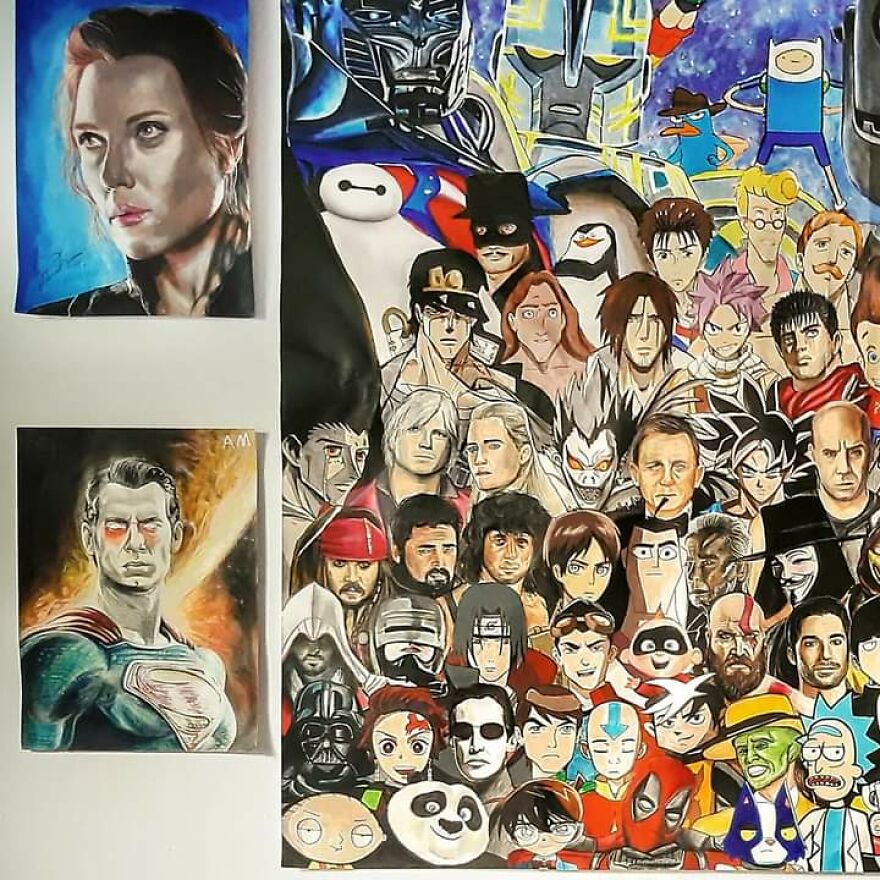 I Painted 100 Character From Cartoons Anime Movies Shows And Games