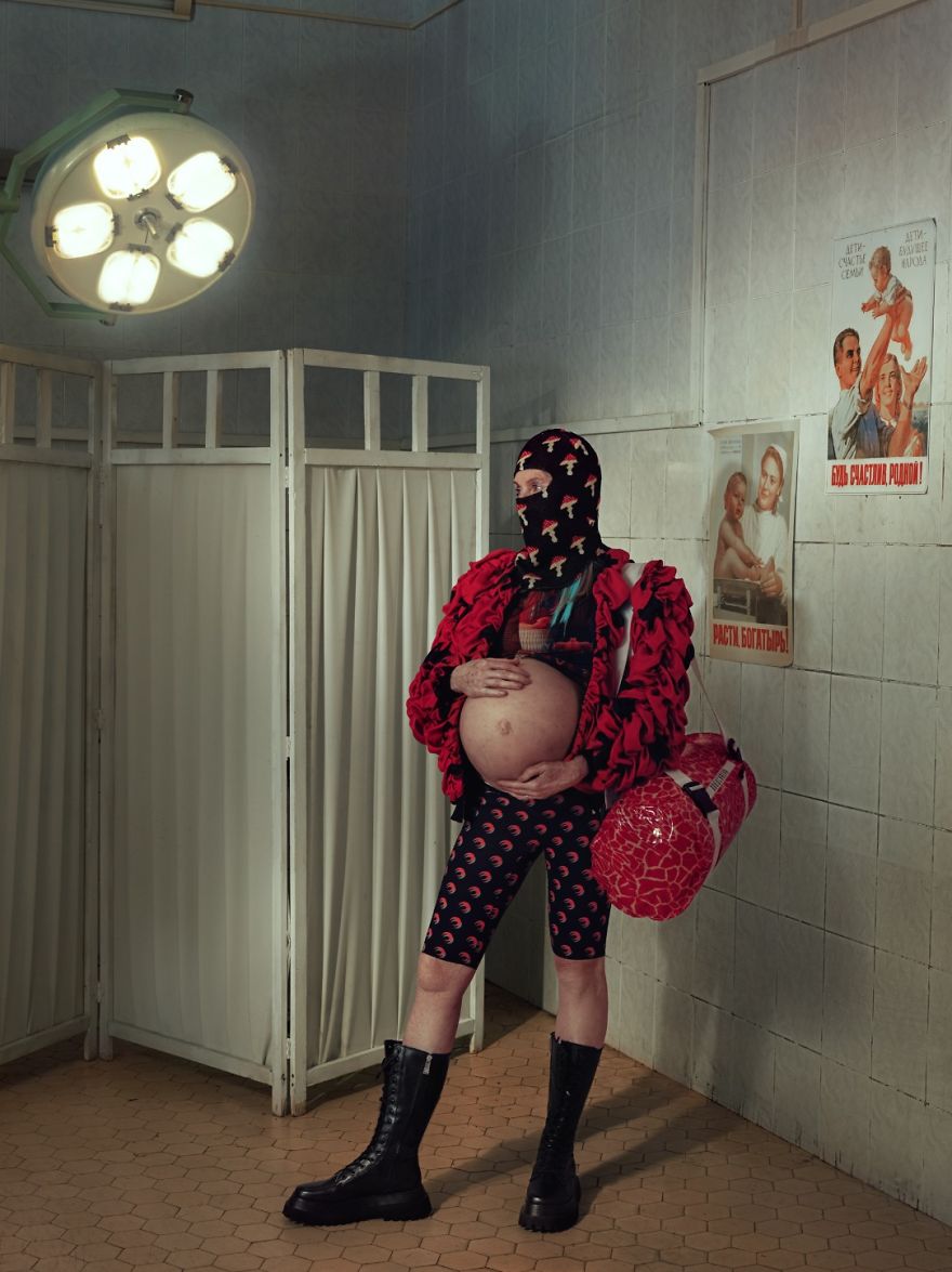 This Artist Responds To Society’s Pressure On Women To Become Mothers By A Certain Age By Showing Pregnant GRANDmothers