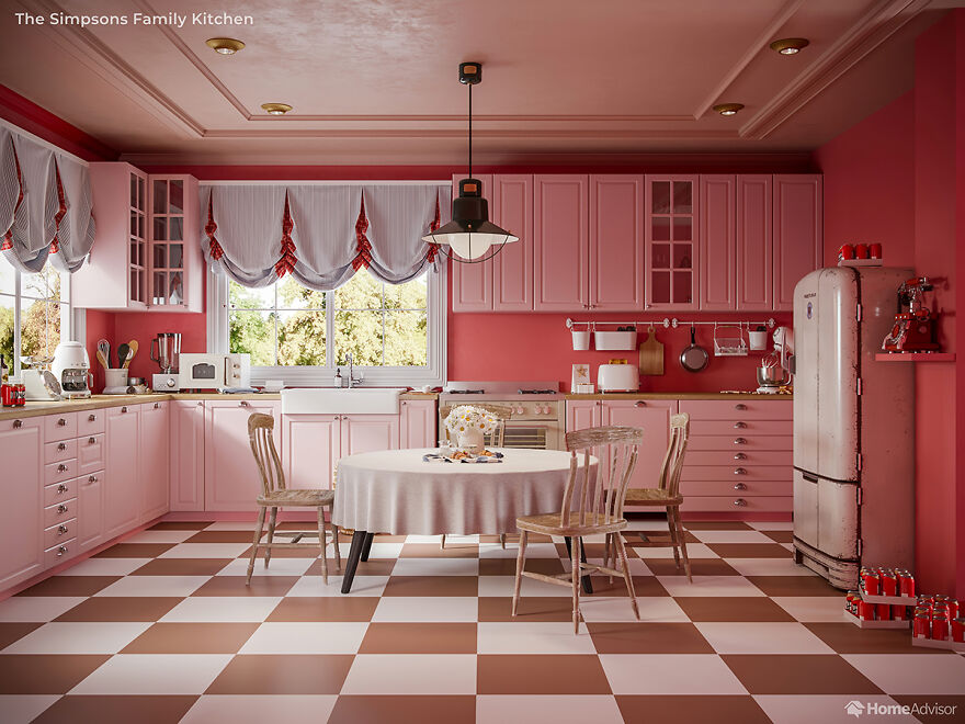Here's What The Simpsons Interiors Would Look Like If Wes Anderson Created Them