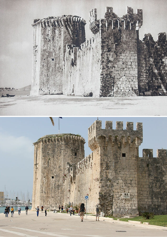 Castillo Kamerlengo, Trogir, Croacia, 1926 vs. 2019