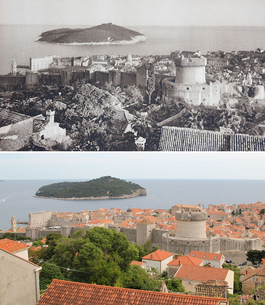 Dubrovnik And The Island Of Lokrum, 1926 vs. 2019