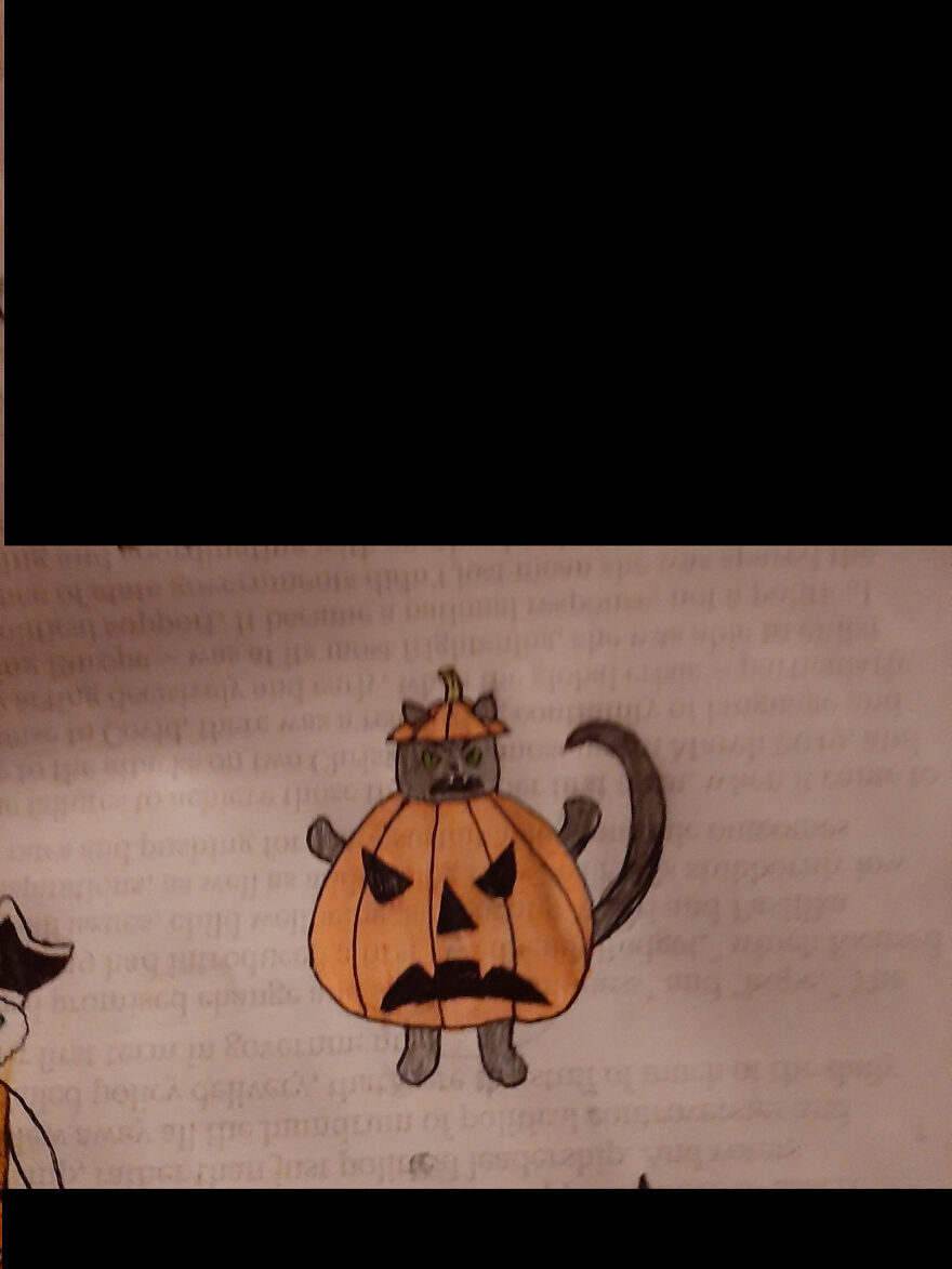 Just Me, Drawing Halloween Cats