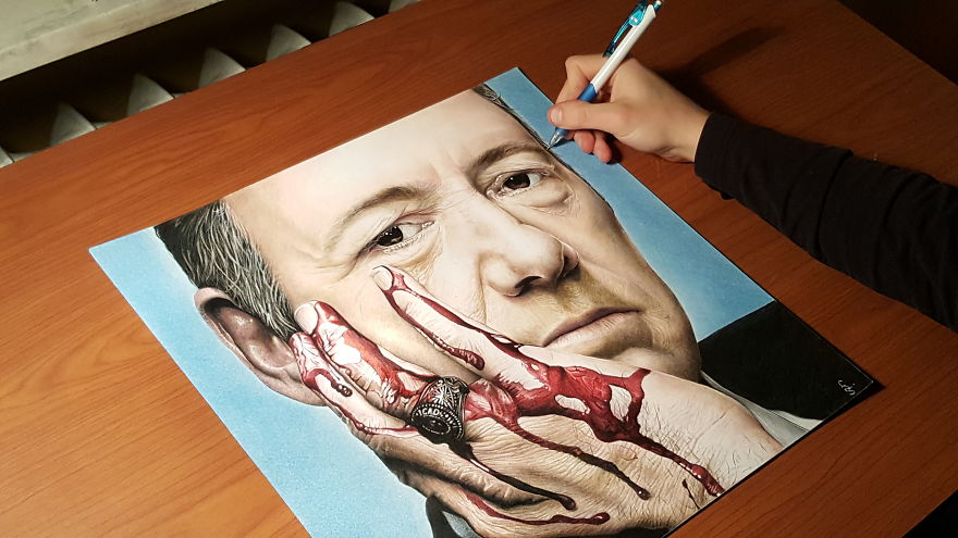 Kevin Spacey Speed Drawing By Sielukart