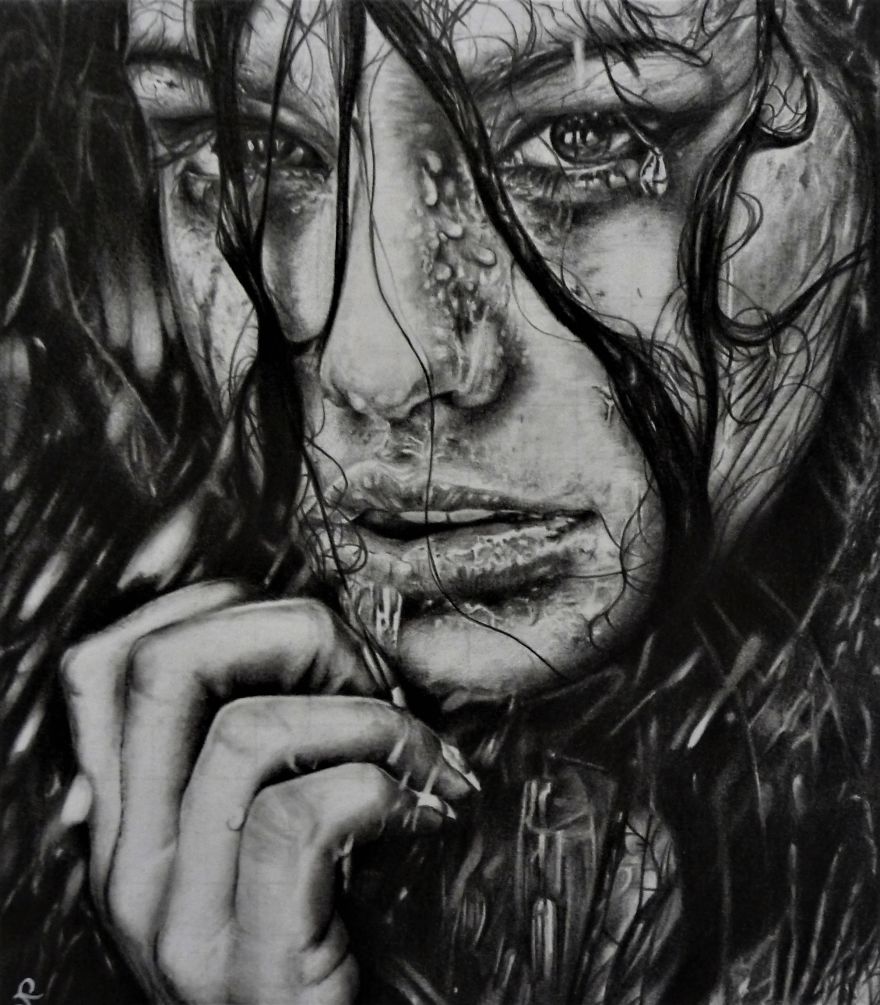 Woman Portrait Speed Drawing By Sielukart