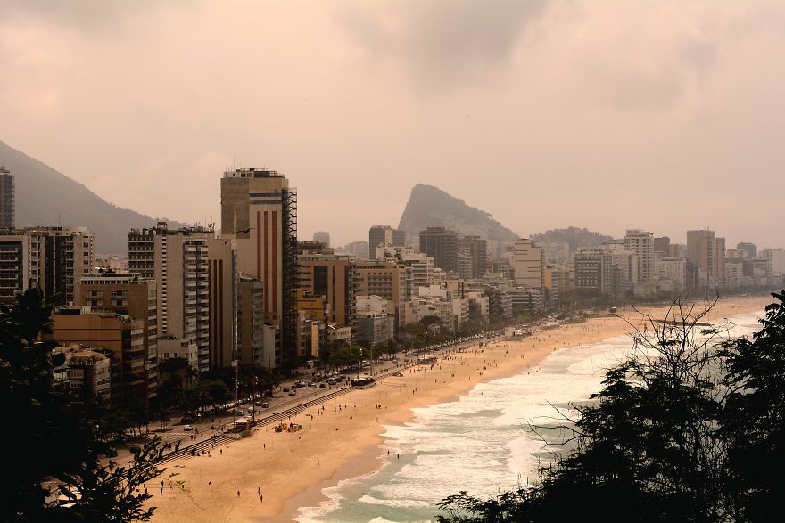 Rio De Janeiro Photos, Leblon Beach On A Hazy Day