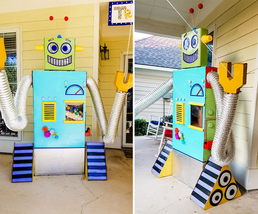 I Created This Giant Robot To Safely Hand Candy Out This Halloween