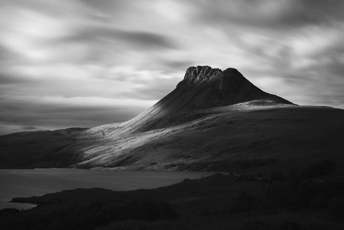 Black And White Commended: Nicola Fea, 'Lone Mountain', Highland