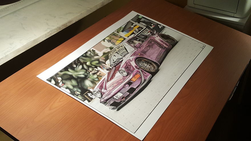Porsche 911 Rwb Speed Drawing