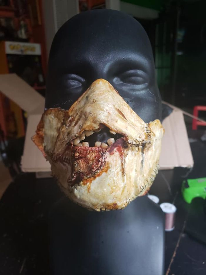 Realistic Masks Made From Cloth. Realistic Masks Made From Cloth.