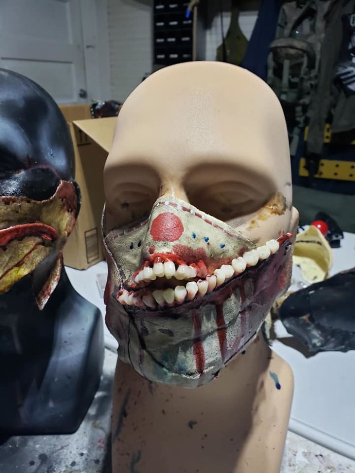 Realistic Masks Made From Cloth. Realistic Masks Made From Cloth.
