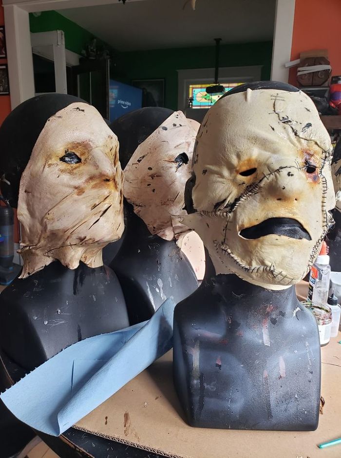 Realistic Masks Made From Cloth. Realistic Masks Made From Cloth.