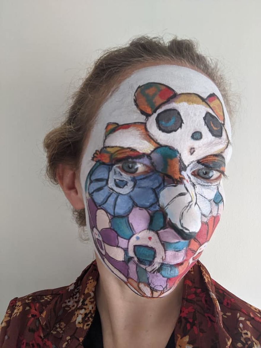 Angel Burns Spent 52 Weeks Recreating Famous Artworks Using Face Paints. Angel Burns Spent 52 Weeks Recreating Famous Artworks Using Face Paints.