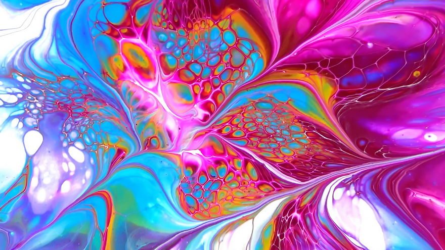 Wrecked Bloom ~ Acrylic Pour Painting ~ Trying My Pouring Medium ~ Paint #withme