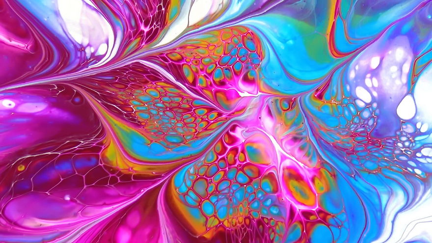 Wrecked Bloom ~ Acrylic Pour Painting ~ Trying My Pouring Medium ~ Paint #withme