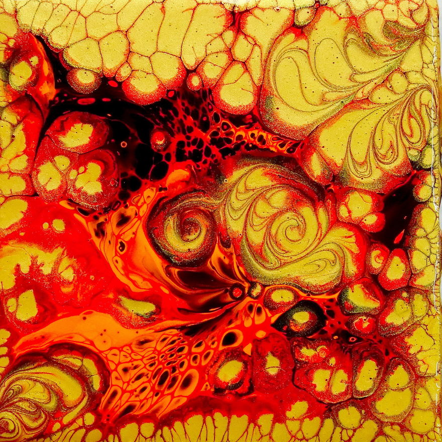 Coasters With Pearl Cells ~ Different Paint Consistency ~ Acrylic Pour ~ Gift Ideas Coasters With Pearl Cells ~ Different Paint Consistency ~ Acrylic Pour ~ Gift Ideas