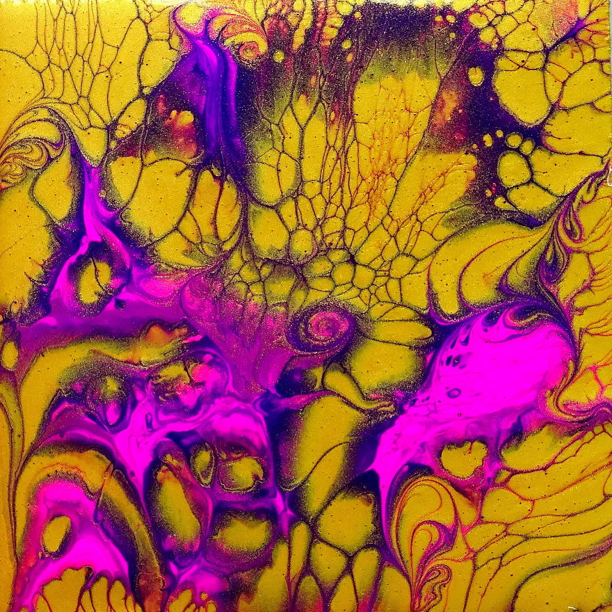 Coasters With Pearl Cells ~ Different Paint Consistency ~ Acrylic Pour ~ Gift Ideas Coasters With Pearl Cells ~ Different Paint Consistency ~ Acrylic Pour ~ Gift Ideas