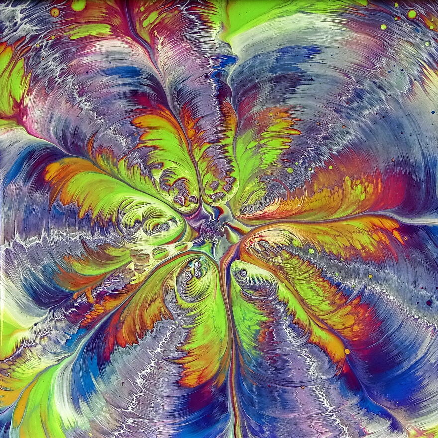 Gorgeous Details With Leaky Cup ~ Acrylic Pour Painting Gorgeous Details With Leaky Cup ~ Acrylic Pour Painting