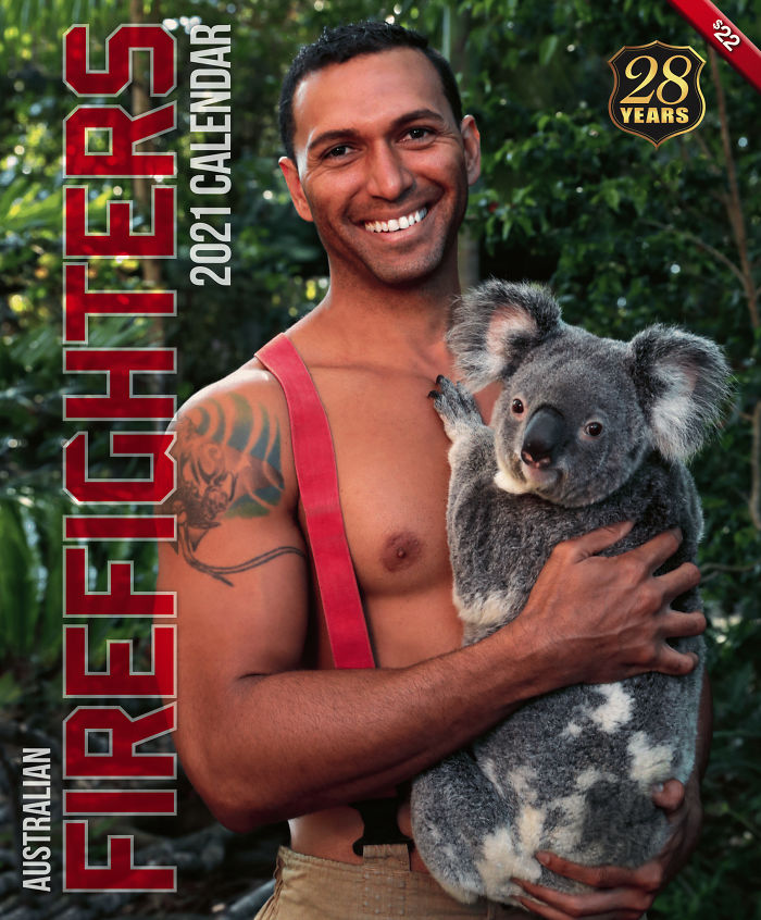 Australian Firefighters Modelled For Their 2021 Charity Calendar To Treat Injured Wildlife From The Australian Fires.