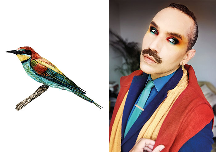 23 Makeup And Fashion Looks I Created Inspired By The Birds I Drew
