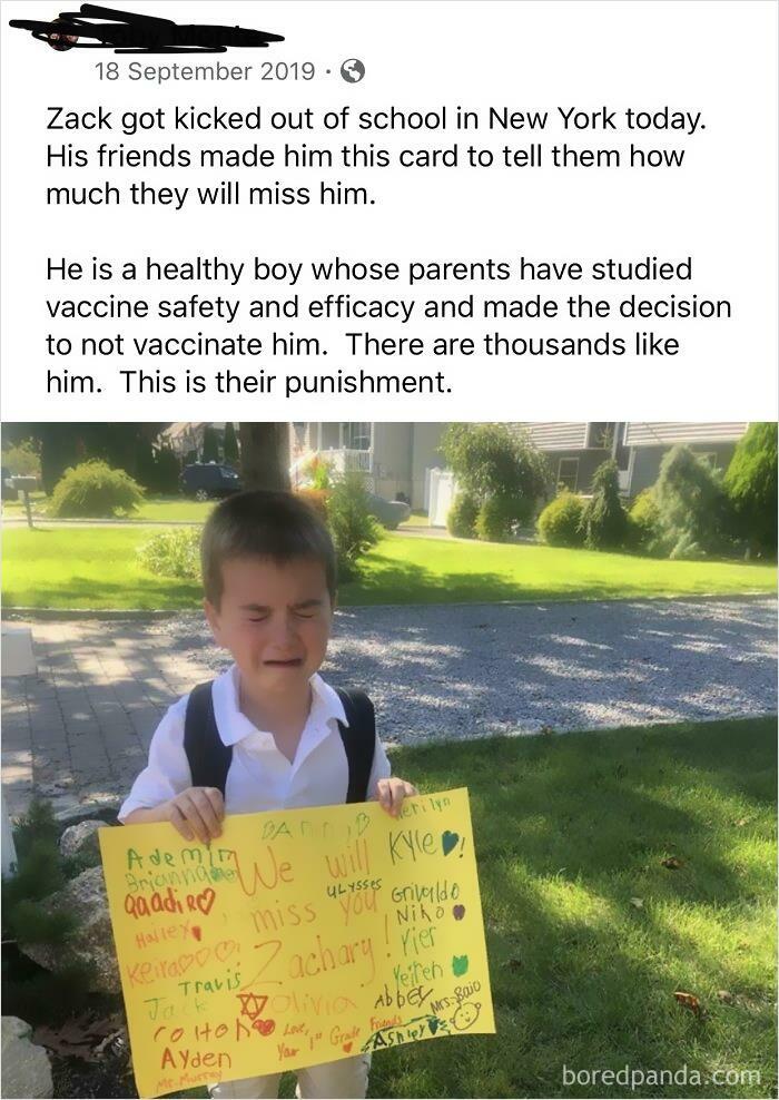 Imagine Being A Pos Who Not Only Pulls Their Kid Out Of School Due To Not Wanting To Vaccinate Him But Also Broadcast His Misery In An Attempt To Get People To Side With You...