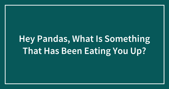 Hey Pandas, What Is Something That Has Been Eating You Up? (Closed)