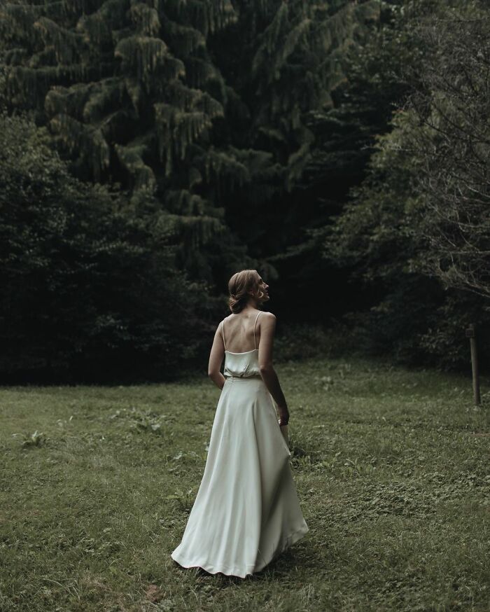 Synne With Her Elegant And Down-To-Earth Wedding Dress That She Made Herself With The Help Of Her Mother-In-Law
