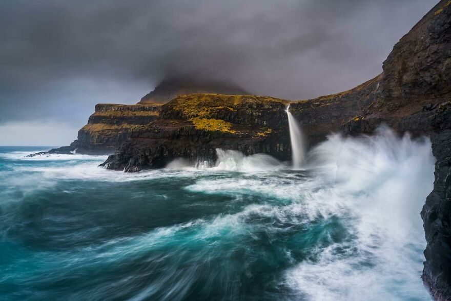 Category Landscapes: "Waterfall In A Storm" By Luis Manuel Vilarino Lopez (Es)