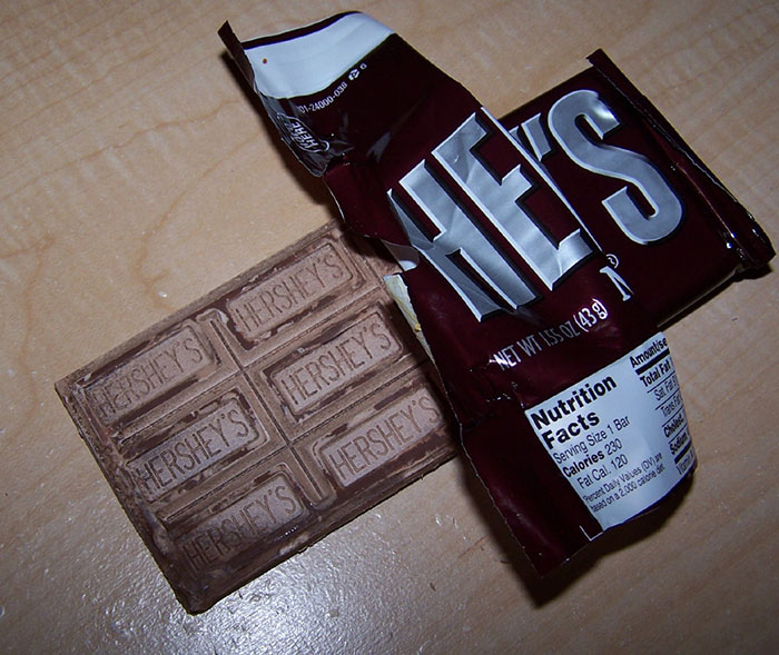Chocolate with white or grayish film is fine to eat