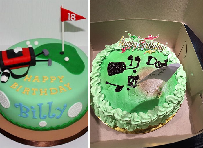 Ordered The Cake On The Left, Got The One On The Right