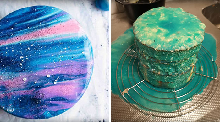 I Tried To Make My Girlfriend A Galaxy Mirror Cake