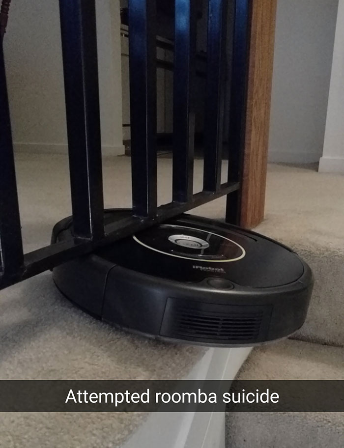 Attempted Roomba Suicide