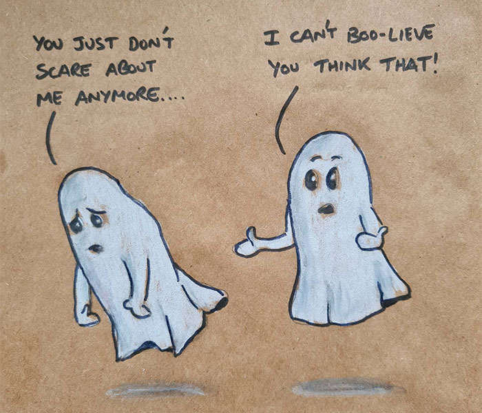 I’ve Been Drawing Dad Jokes And Puns On My Daughters’ Lunch Bags Every Day For The Past 8 Years, Here Is My Halloween-Themed Collection (19 Pics)