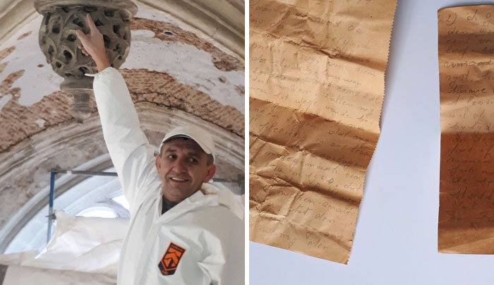 Worker Finds A Message From 1941 Hidden In The Roof Of This Church And It’s Giving A Different Perspective On Life