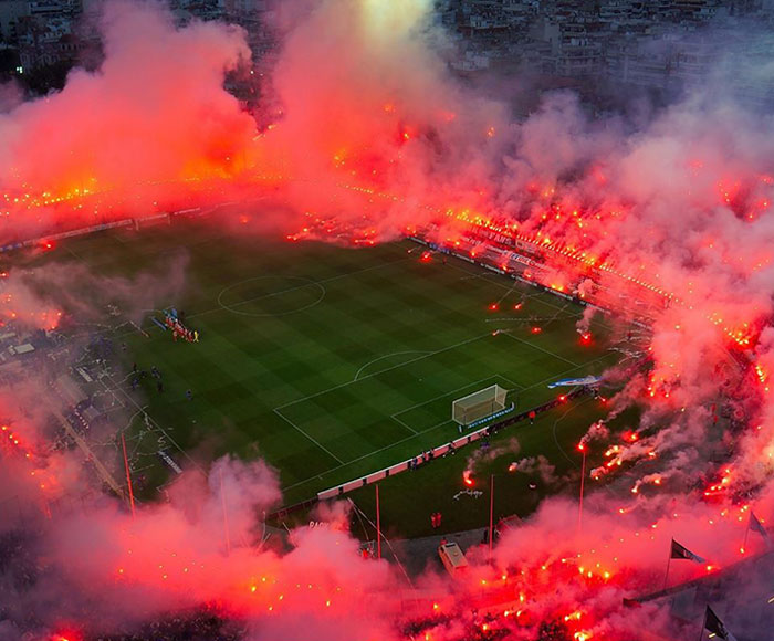 This Is What Happens When Tens Of Thousands Of People Bring Road Flares To A Soccer Stadium
