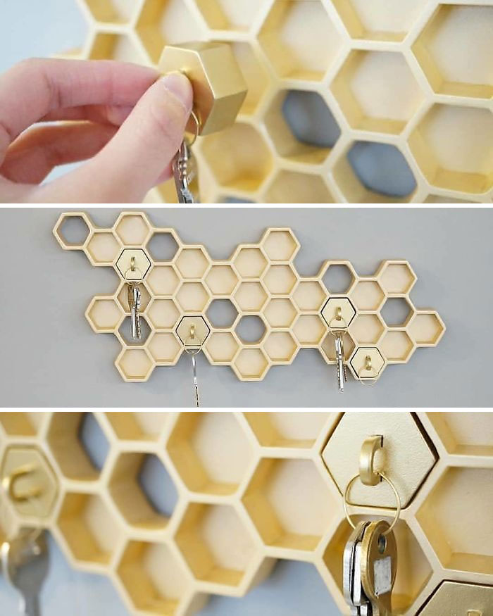 Awesome Honeycomb Keyholder