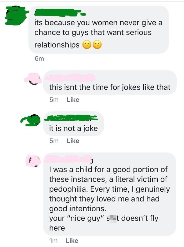 This Guy Commented On A Post About My History Of Sexual Abuse