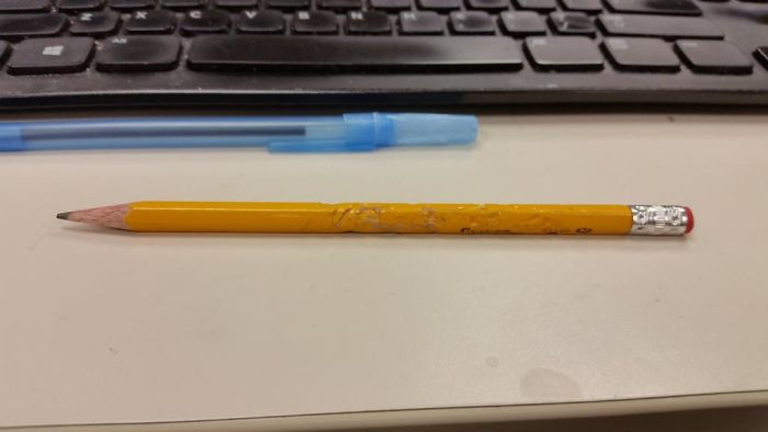 A Chewed Pencil At Work