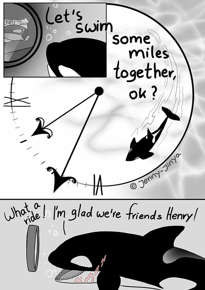 Artist Who Makes People Cry With Her Animal Abuse Comics Just Released A New Tragic One About Orcas