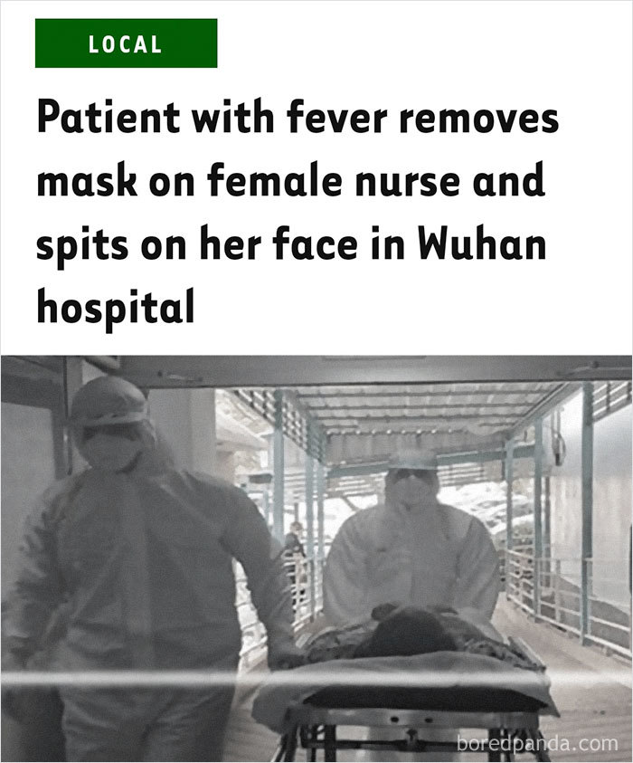 Patient With Fever Removes Mask On Female Nurse And Spits On Her Face In Wuhan, Saying ‘I Don’t Want To Live Anymore And You Guys Should Not Live Too!’