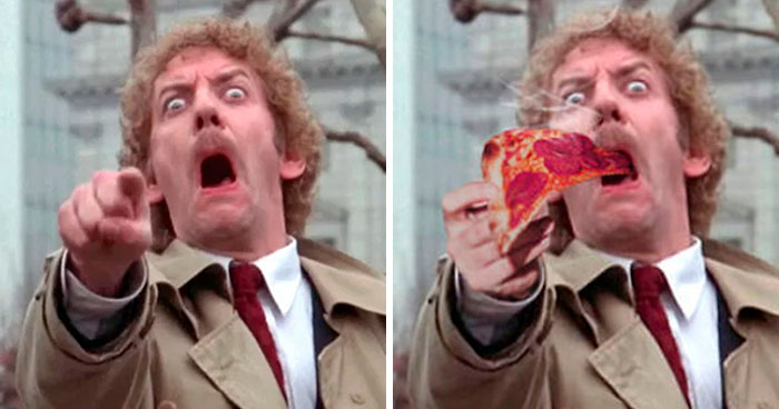 People Photoshop Hot Pizzas Into Horror Movie Scream Scenes And It Somehow Makes Sense (24 Pics)