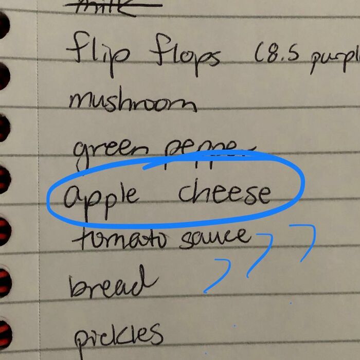 Wtf Do I Mean By “Apple Cheese”?!?! Someone Interpret My Shopping List Please!!!